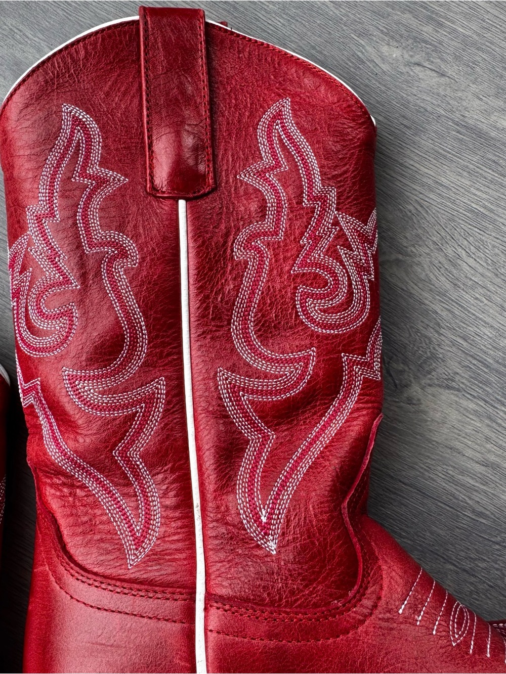Girls Macie Bean Red Western Boots - Picture 3 of 8